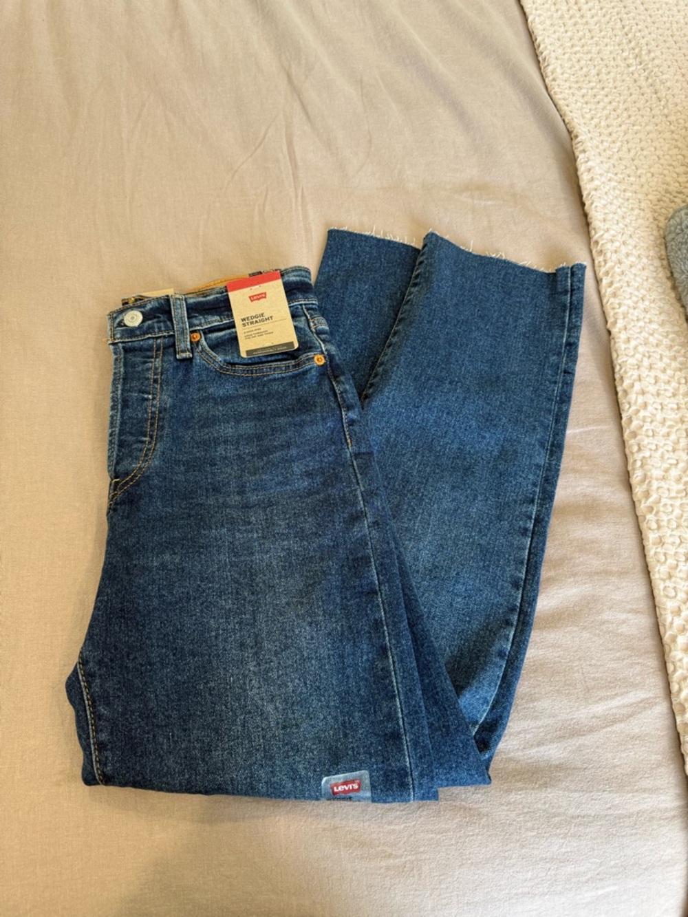 Levi's Women's Straight Leg Jeans in Deep Blue Denim